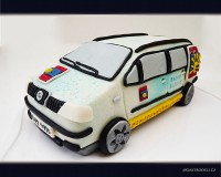 Marcipánový modelovaný 3D dort.